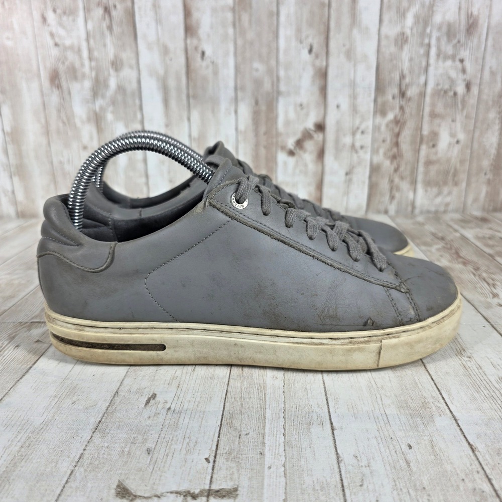 Birkenstock Leather Low Top Sneakers Grey Lace Up Comfort Casual Women Size‎ 8